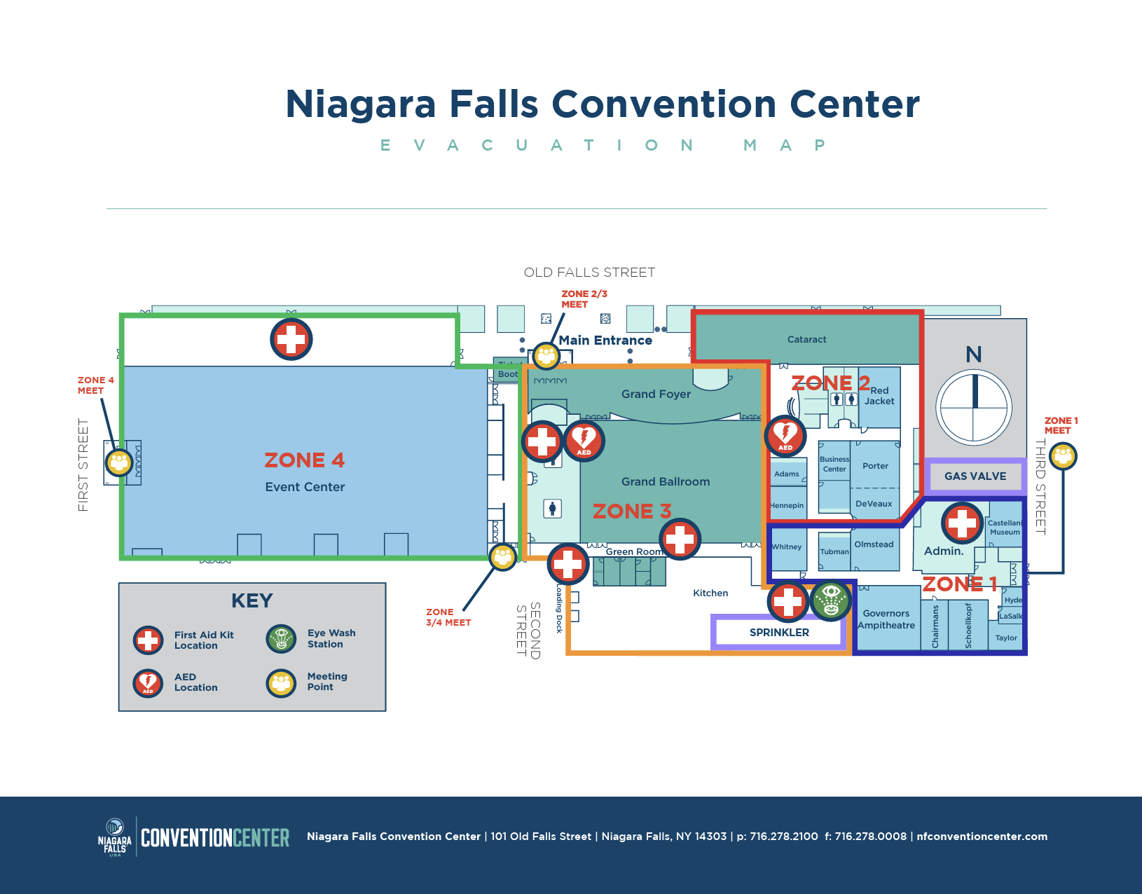 Niagara Falls Convention Center Evacuation Map